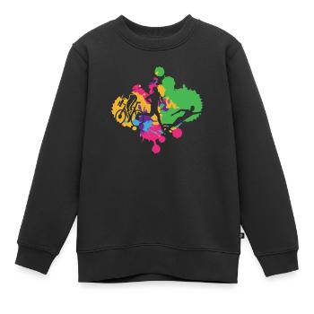 Triathlete Swimmer Cyclist Runner Vintage - Kinder Premium Organic Sweatshirt - Schwarz - Vorne - AI Model Kid Female (0cm)
