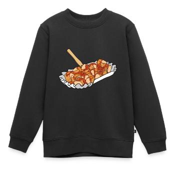 Currywurst Curry Wurst Bratwurst Berlin Ruhrpott - Sweat Premium enfant bio - noir - Devant - AI Model Kid Female (0cm)