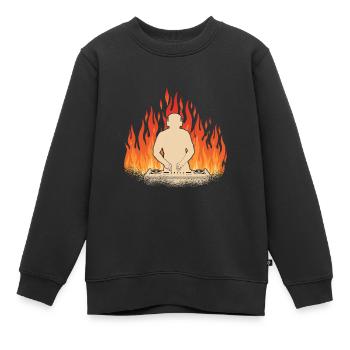 DJ Retro Hang Up Party Gift Festival - Sweat Premium enfant bio - noir - Devant - AI Model Kid Female (0cm)