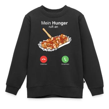 Currywurst Curry Wurst Bratwurst Berliner Ruhrpott - Kinder Premium Organic Sweatshirt - Schwarz - Vorne - AI Model Kid Female (0cm)