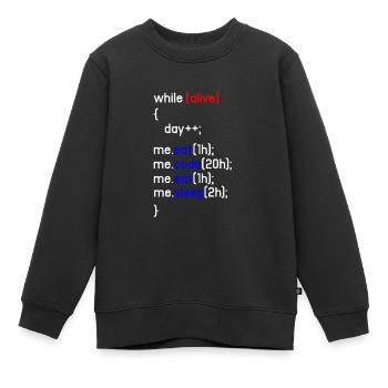 Html Codage Codeur Programmeur Programmation PC Cadeau - Sweat Premium enfant bio - noir - Devant - AI Model Kid Female (0cm)
