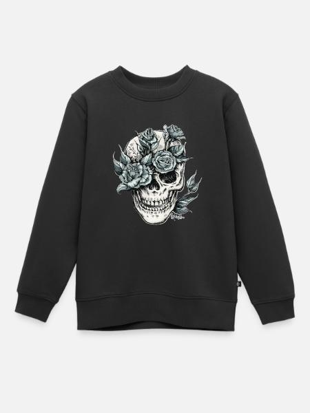 Totenkopf - Kinder Premium Organic Sweatshirt - Schwarz