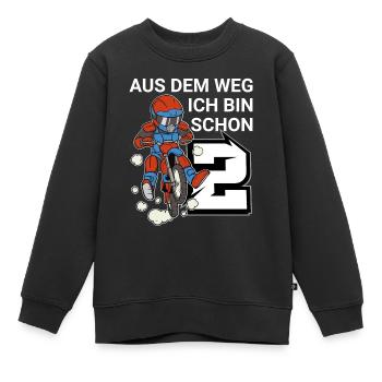 2. Geburtstag Motocross Jungen Geschenk - Kinder Premium Organic Sweatshirt - Schwarz - Vorne - AI Model Kid Female (0cm)