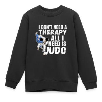 Judo - Kinder Premium Organic Sweatshirt - Schwarz - Vorne - AI Model Kid Female (0cm)