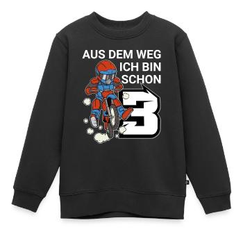 3. Geburtstag Motocross Jungen Geschenk - Kinder Premium Organic Sweatshirt - Schwarz - Vorne - AI Model Kid Female (0cm)