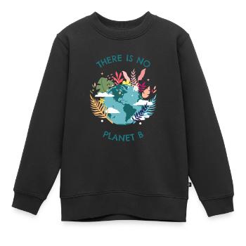 Il n'y a pas de planète B.Il n'y a pas de planète B. - Sweat Premium enfant bio - noir - Devant - AI Model Kid Female (0cm)