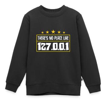 Tux Linux Penguin Sudo Rm Rf Geek Hacker - Sweat Premium enfant bio - noir - Devant - AI Model Kid Female (0cm)