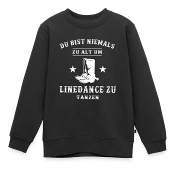 Linedance Linedancer Western Geschenk - Kinder Premium Organic Sweatshirt - Schwarz - Vorne - AI Model Kid Female (0cm)