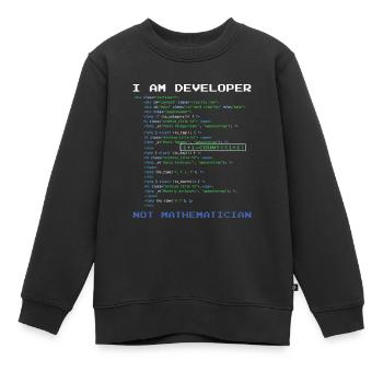 Ich Bin Entwickler - Kinder Premium Organic Sweatshirt - Schwarz - Vorne - AI Model Kid Female (0cm)