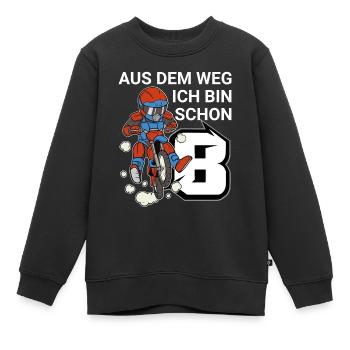 8. Geburtstag Motocross Jungen Geschenk - Kinder Premium Organic Sweatshirt - Schwarz - Vorne - AI Model Kid Female (0cm)
