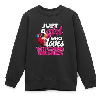 Film - Sweat Premium enfant bio - noir - Devant - AI Model Kid Female (0cm)