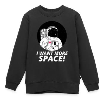 Astronaute Space Gift Nasa Funny Birthday - Sweat Premium enfant bio - noir - Devant - AI Model Kid Female (0cm)