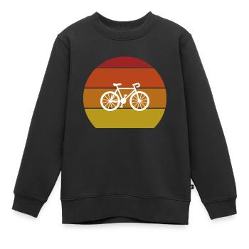 Rennrad - Kinder Premium Organic Sweatshirt - Schwarz - Vorne - AI Model Kid Female (0cm)