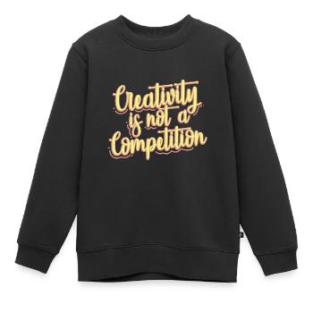 Musicians Creativity is not a competition - Kids Premium Organic Sweatshirt - black - Front - AI Model Kid Female (0cm)