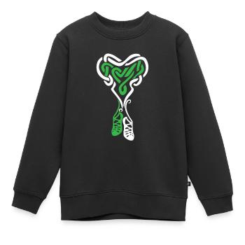 Irish Step Dancing Celtic Knot Heart - Kinder Premium Organic Sweatshirt - Schwarz - Vorne - AI Model Kid Female (0cm)