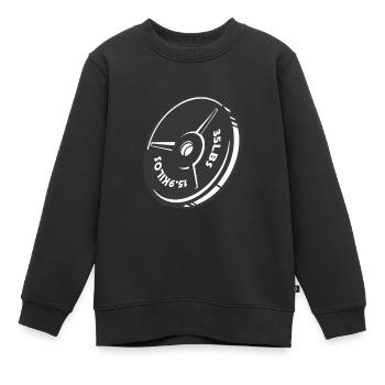 Hantelscheibe Gewicht - Kinder Premium Organic Sweatshirt - Schwarz - Vorne - AI Model Kid Female (0cm)