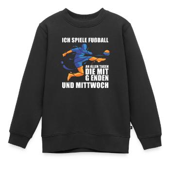 Fußball Fussball - Kinder Premium Organic Sweatshirt - Schwarz - Vorne - AI Model Kid Female (0cm)