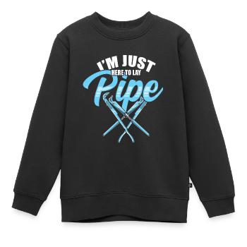 Klempner Sanitär Arbeit Rohr Geschenk - Kinder Premium Organic Sweatshirt - Schwarz - Vorne - AI Model Kid Female (0cm)