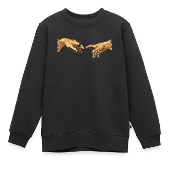 Schachspieler Schach König Michelangelo Hand - Kinder Premium Organic Sweatshirt - Schwarz - Vorne - AI Model Kid Female (0cm)