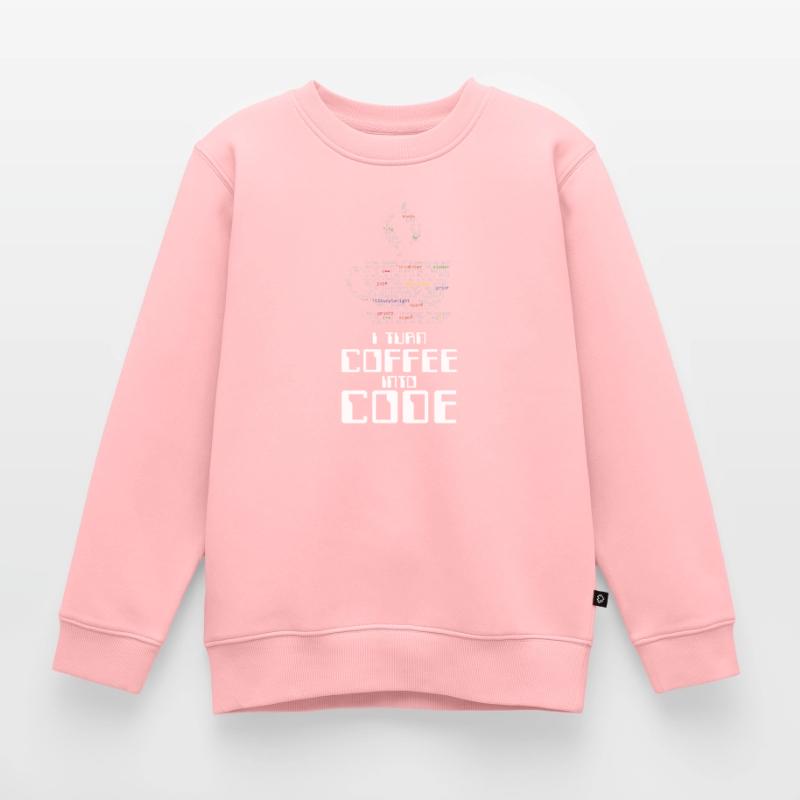 Je transforme le café en cadeau HTML de codage de codeur de code Sweat Premium enfant bio