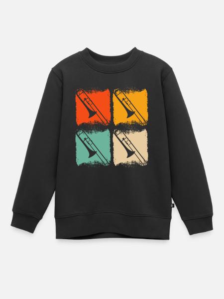 Trombone - Sweat Premium enfant bio - noir