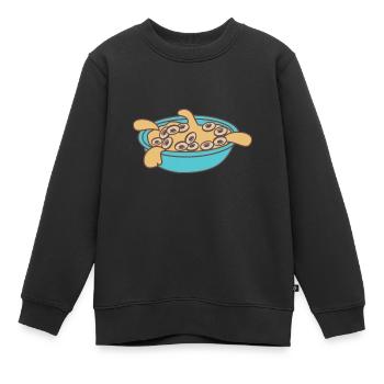 Frühstück Honig - Kinder Premium Organic Sweatshirt - Schwarz - Vorne - AI Model Kid Female (0cm)
