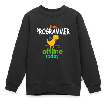 Programmierer ist offline - Kinder Premium Organic Sweatshirt - Schwarz - Vorne - AI Model Kid Female (0cm)