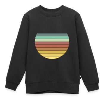 Cercles - Sweat Premium enfant bio - noir - Devant - AI Model Kid Female (0cm)