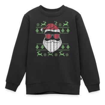 Weihnachten Ugly Christmas - Kinder Premium Organic Sweatshirt - Schwarz - Vorne - AI Model Kid Female (0cm)