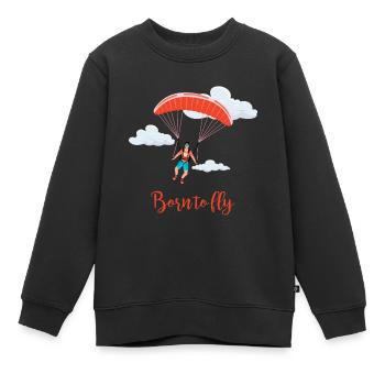 Parachutisme et parachutisme - Sweat Premium enfant bio - noir - Devant - AI Model Kid Female (0cm)