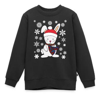 Cute Christmas gift idea present - Kids Premium Organic Sweatshirt - black - Front - AI Model Kid Female (0cm)
