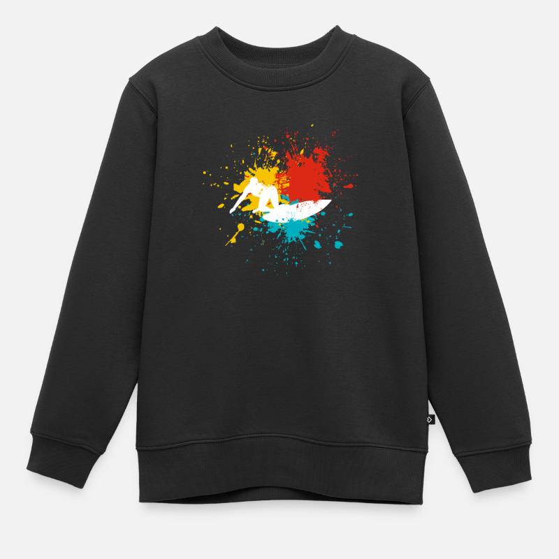 Surf surfer - Sweat Premium enfant bio - noir