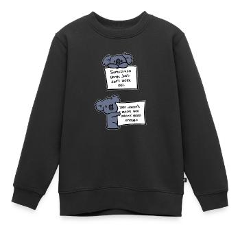 Vous êtes un cadeau assez optimiste - Sweat Premium enfant bio - noir - Devant - AI Model Kid Female (0cm)
