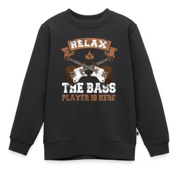 Bassgitarre Bass Spieler EADG Bassist Bassisten - Kinder Premium Organic Sweatshirt - Schwarz - Vorne - AI Model Kid Female (0cm)