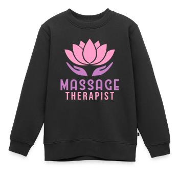 MASSAGE THERAPIST Massage therapist - Kinder Premium Organic Sweatshirt - Schwarz - Vorne - AI Model Kid Female (0cm)