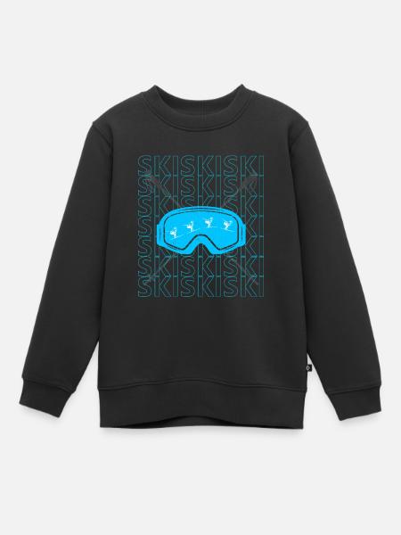 Ski ski lunettes ski - Sweat Premium enfant bio - noir