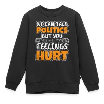 Politik - Kinder Premium Organic Sweatshirt - Schwarz - Vorne - AI Model Kid Female (0cm)