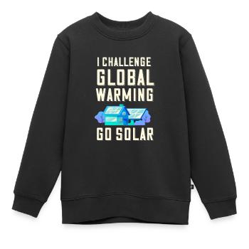 Solar Energy Photovoltaics PV - I challenge Global - Kinder Premium Organic Sweatshirt - Schwarz - Vorne - AI Model Kid Female (0cm)