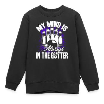 Bowling Mind est dans la gouttière - Sweat Premium enfant bio - noir - Devant - AI Model Kid Female (0cm)
