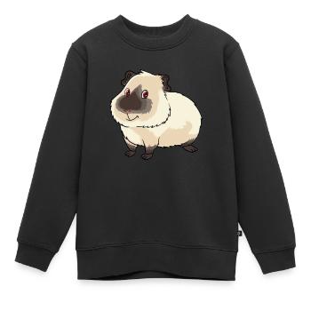 Süßes Himalaya Meerschweinchen Besitzer und - Kinder Premium Organic Sweatshirt - Schwarz - Vorne - AI Model Kid Female (0cm)