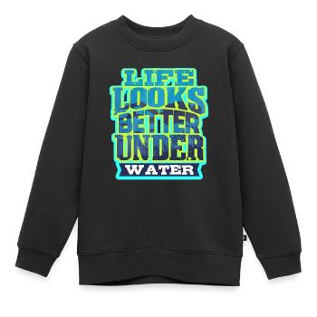 Tauchen Taucher - Kinder Premium Organic Sweatshirt - Schwarz - Vorne - AI Model Kid Female (0cm)