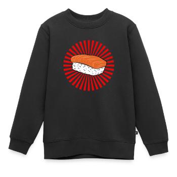 Sashimi Sushi Maki Nigiri Japanische Delikatesse - Kinder Premium Organic Sweatshirt - Schwarz - Vorne - AI Model Kid Female (0cm)