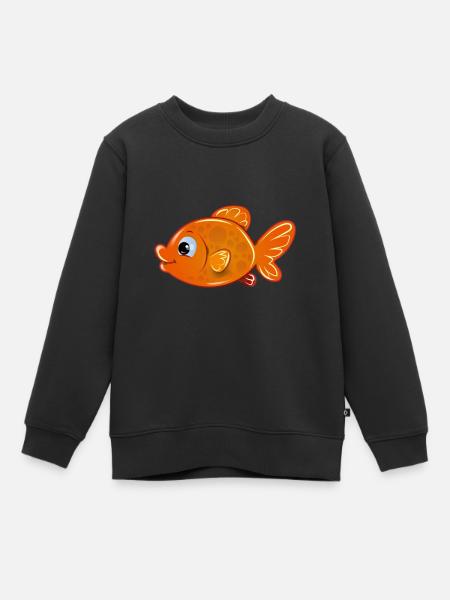 Goldfisch Fisch - Kinder Premium Organic Sweatshirt - Schwarz