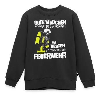 Die besten Mädchen sind bei der Feuerwehr - Kinder Premium Organic Sweatshirt - Schwarz - Vorne - AI Model Kid Female (0cm)