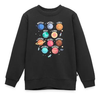 Weltall Astronomie Nasa Milchstraße Geschenkidee - Kinder Premium Organic Sweatshirt - Schwarz - Vorne - AI Model Kid Female (0cm)