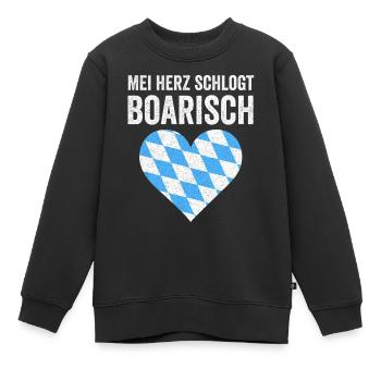 Boarisch Bayern Bayer Bayerisch Bairisch Bayrisch - Kinder Premium Organic Sweatshirt - Schwarz - Vorne - AI Model Kid Female (0cm)