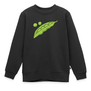 Pois Légumes Cadeau Pois Costume - Sweat Premium enfant bio - noir - Devant - AI Model Kid Female (0cm)