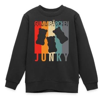 Gummibärchen Junky Retro Design - Kinder Premium Organic Sweatshirt - Schwarz - Vorne - AI Model Kid Female (0cm)