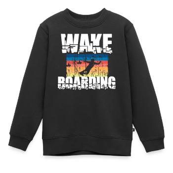 Wakeboard Wakeboard - Sweat Premium enfant bio - noir - Devant - AI Model Kid Female (0cm)