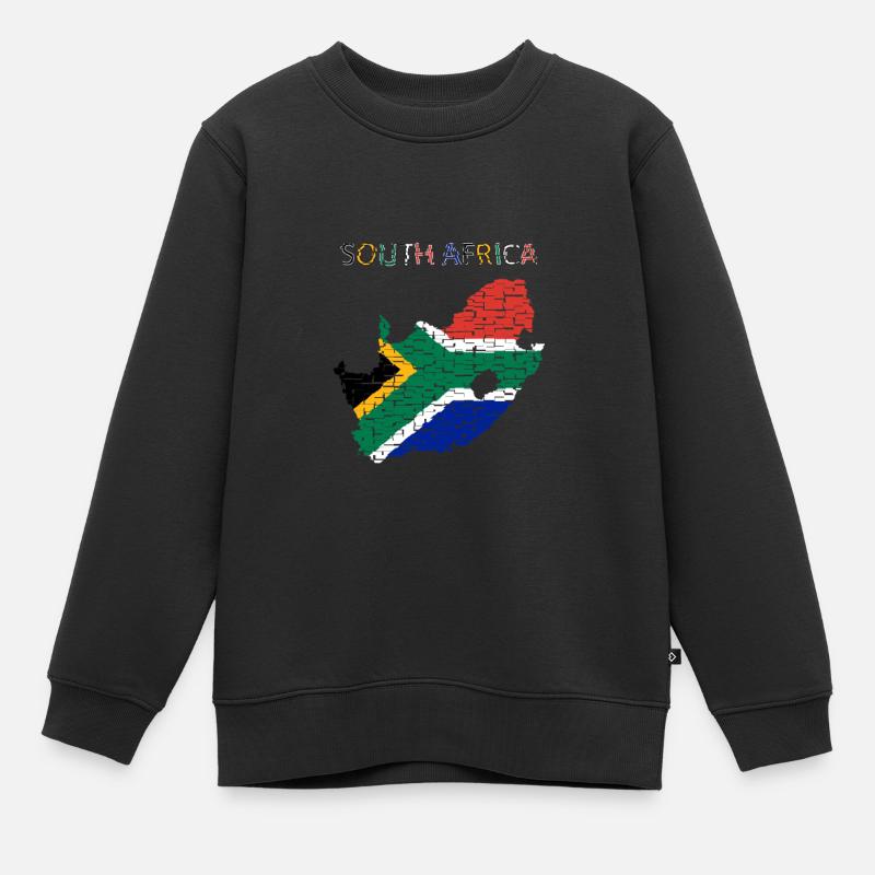 Afrique du Sud - Design d’art - Sweat Premium enfant bio - noir